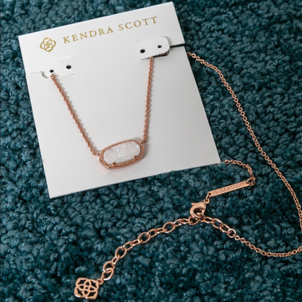 KENDRA SCOTT-Elisa Drusy RoseGold Pendant Necklace